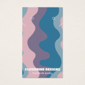 レトロ波イヤリングネックレスジュエリー表示カード (正面)