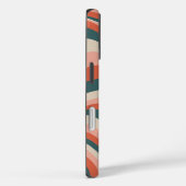 レトロ波カラフル状ストライプ溝状モノグラム Case-Mate iPhoneケース (裏面 / 右)