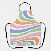 レトロ波デザイン エプロン (正面)