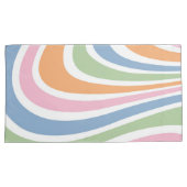 レトロ波デザイン 枕カバー (正面右)