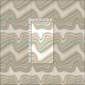 レトロ波中性 ファブリック (タイル)