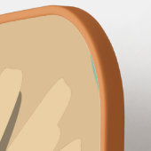 レトロ波型ひまわり模様ピックボールパドル ピックルボールラケット (左詳細)