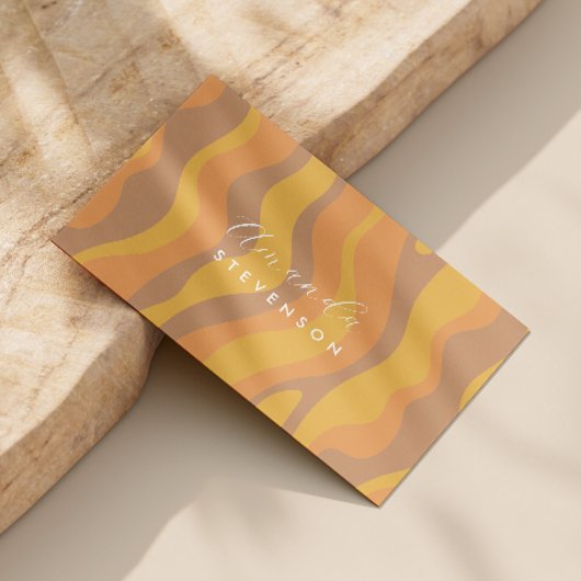 レトロ波型名刺 名刺