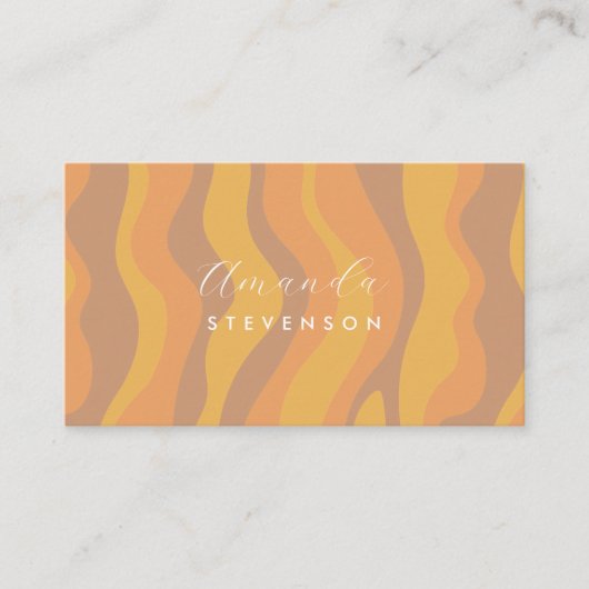 レトロ波型名刺 名刺 (正面)