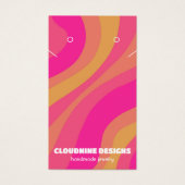 レトロ波形イヤリングネックレスジュエリー表示カード (正面)