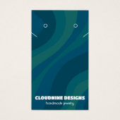 レトロ波形イヤリングネックレスジュエリー表示カード (正面)