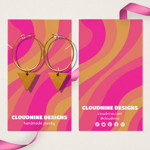 レトロ波形イヤリングネックレスジュエリー表示カード
