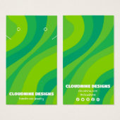 レトロ波形イヤリングネックレスジュエリー表示カード (正面&裏面)