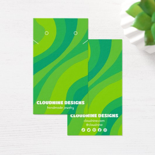 レトロ波形イヤリングネックレスジュエリー表示カード (デスク)