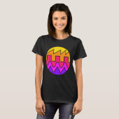 レトロ波形シンセサイザ音波電子M Tシャツ (正面フル)