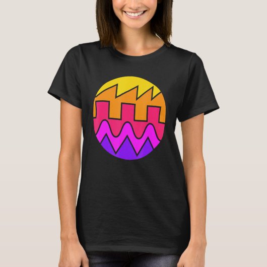 レトロ波形シンセサイザ音波電子M Tシャツ (正面)