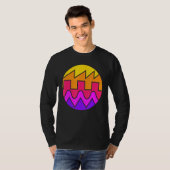 レトロ波形シンセサイザ音波電子M Tシャツ (正面フル)