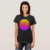 レトロ波形シンセサイザ音波電子M Tシャツ (正面フル)