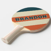 レトロ波形ストライプはっきりしたの名前 卓球ラケット (正面アングル)