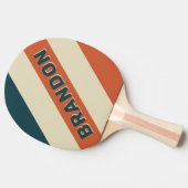 レトロ波形ストライプはっきりしたの名前 卓球ラケット (横)
