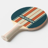 レトロ波形ストライプボード名 卓球ラケット (正面アングル)