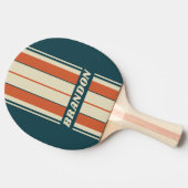 レトロ波形ストライプボード名 卓球ラケット (横)