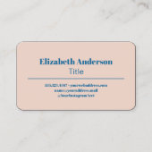 レトロ波形ループモダン抽象芸術パターン(ピンク) 名刺 (正面)