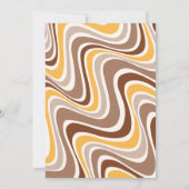 レトロ波形芸術的フラワーアーチブラウン誕生日 招待状 (裏面)