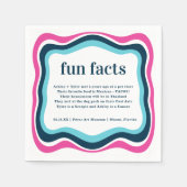 レトロ波形 |カップルおもしろいの結婚事実 スタンダードカクテルナプキン (正面)