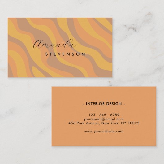 レトロ波形 名刺 (正面/裏面)