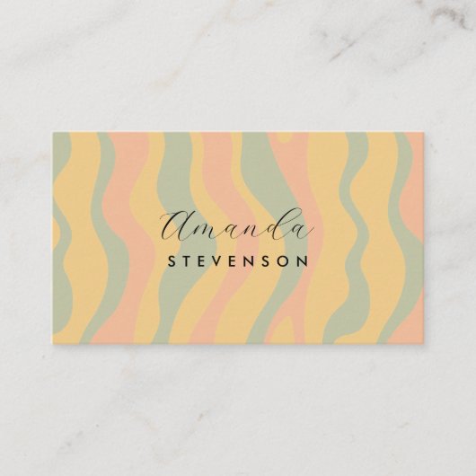 レトロ波形 名刺 (正面)