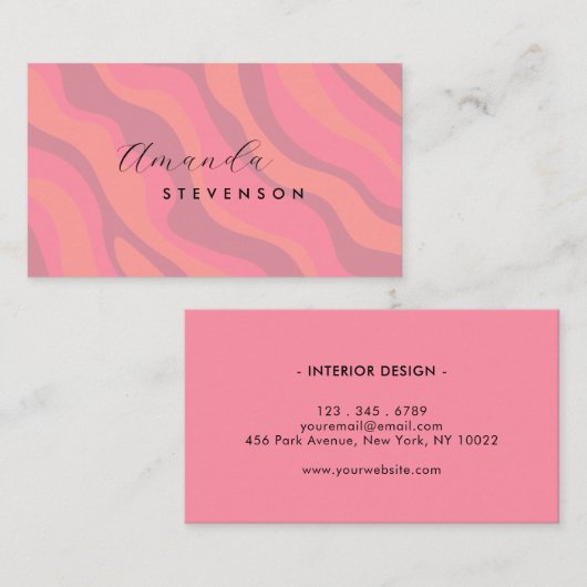 レトロ波形 名刺 (正面/裏面)