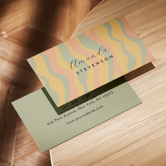 レトロ波形 名刺