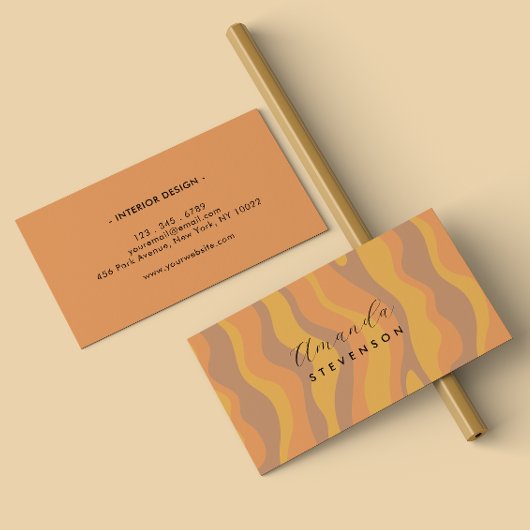 レトロ波形 名刺