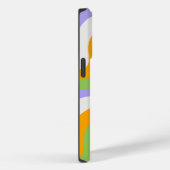レトロ波形Groovyカールレイヤー抽象芸術Y2kパターン Case-Mate iPhoneケース (裏面 / 右)