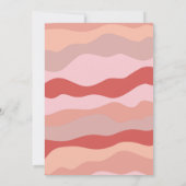 レトロ波打つサプライズバースデーパーティーの招待 招待状 (裏面)