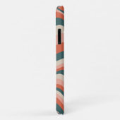 レトロ波状カラフルストライプパターン Case-Mate iPhoneケース (裏面/右)