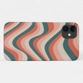 レトロ波状カラフルストライプパターン Case-Mate iPhoneケース (裏面(横))