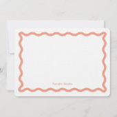 レトロ波状パーソナライズされた文具 ノートカード (正面)