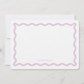 レトロ波状パーソナライズされた文具 ノートカード (正面)