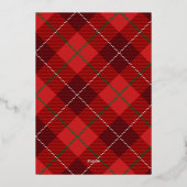 レトロ波状フレームの休日フルフォト 箔シーズンカード (裏面)