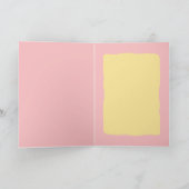 レトロ波状市松模様にハッピーバースデーカード サンキューカード (内部)