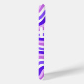 レトロ波状紫色パターン名前をカスタムする Case-Mate iPhoneケース (裏面 / 右)