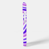 レトロ波状紫色パターン名前をカスタムする Case-Mate iPhoneケース (裏面 / 左)