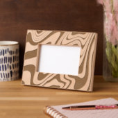 レトロ波線のモダンデザイン レーザー彫刻フレーム (左)