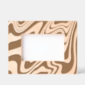 レトロ波線のモダンデザイン レーザー彫刻フレーム (正面)