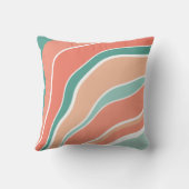 レトロ波 – オレンジと緑 クッション (裏面)