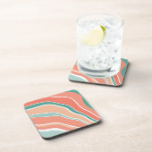 レトロ波 – オレンジと緑 コースター (右側)