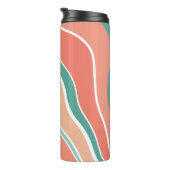 レトロ波 – オレンジと緑 タンブラー (回転右)