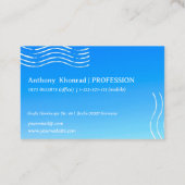 レトロ波 – 青グラデーション名刺 名刺 (裏面)