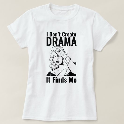 レトロ泣き叫び女性ドラマTシャツ Tシャツ (デザイン正面)