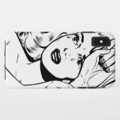 レトロ泣き叫び女性電話ケース Case-Mate iPhoneケース (裏面(横))