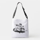 レトロ泳ぐ人 クロスボディバッグ (裏面)