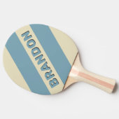レトロ海はっきりした三ストライプつの名前 卓球ラケット (横)