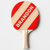 レトロ海はっきりした範囲ストライプの名前 卓球ラケット (裏面)